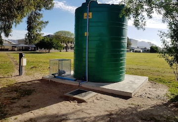 A water tank recently installed for a customer.